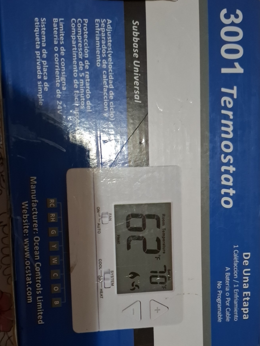 3001 Termostato Digital Blanco